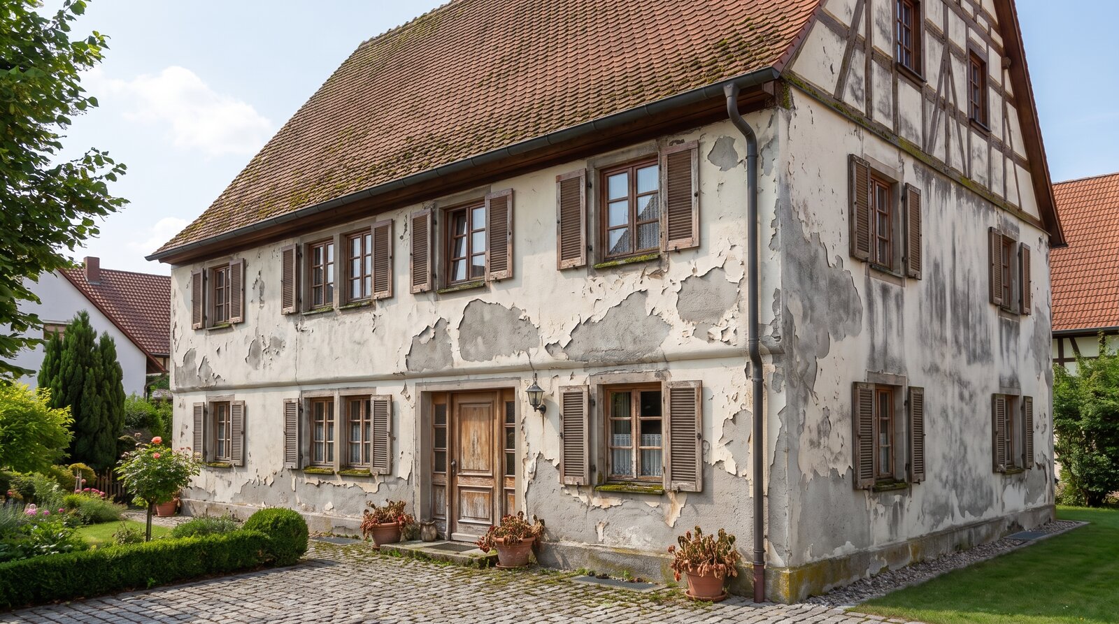 Fassadenanstrich vorher